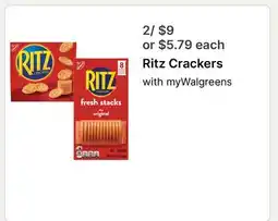 Walgreens Ritz Crackers offer