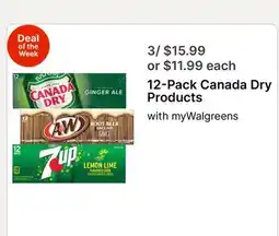 Walgreens 12-Pack Canada Dry Products offer