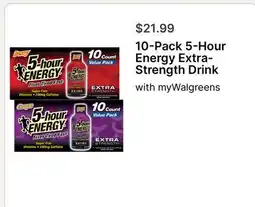 Walgreens 10-Pack 5-Hour Energy Extra- Strength Drink offer