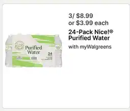 Walgreens 24-Pack Nice! Purified Water offer