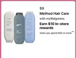 Walgreens Method Hair Care offer