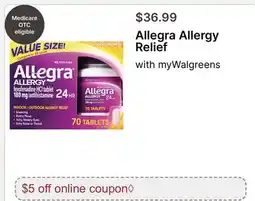 Walgreens Allegra Allergy Relief offer