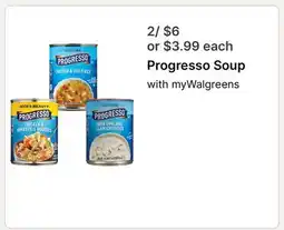 Walgreens Progresso Soup offer