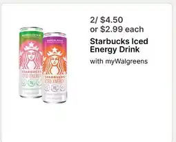 Walgreens Starbucks Iced Energy Drink offer