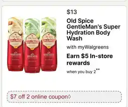Walgreens Old Spice GentleMan's Super Hydration Body Wash with myWalgreens offer