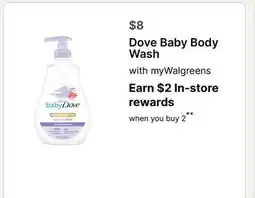 Walgreens Dove Baby Body Wash offer