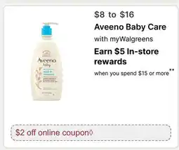 Walgreens Aveeno Baby Care offer