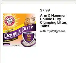Walgreens Arm & Hammer Double Duty Clumping Litter 14lbs offer