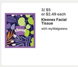 Walgreens Kleenex Facial Tissue offer