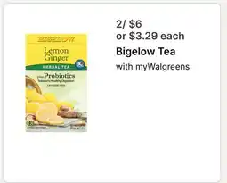 Walgreens Bigelow Tea offer