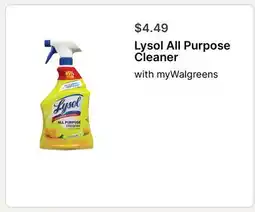 Walgreens Lysol All Purpose Cleaner offer