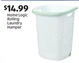 Aldi Home Logic Rolling Laundry Hamper offer