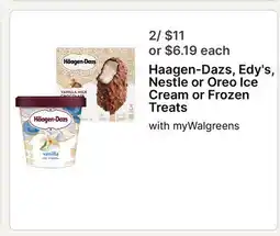 Walgreens Haagen-Dazs, Edy's, Nestle or Oreo Ice Cream or Frozen Treats offer