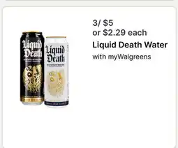 Walgreens Liquid Death Water offer