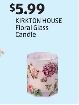 Aldi KIRKTON HOUSE Floral Glass Candle offer
