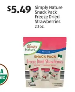 Aldi Simply Nature Snack Pack Freeze Dried Strawberries offer