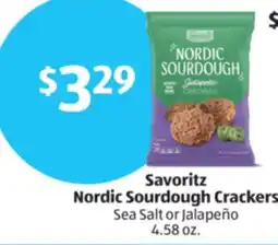 Aldi Savoritz Nordic Sourdough Crackers offer