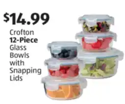 Aldi Crofton 12-Piece Glass Bowls with Snapping Lids offer