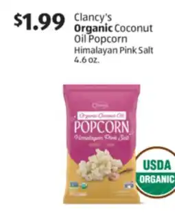 Aldi Clancy's Organic Coconut Oil Popcorn offer