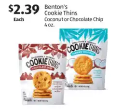 Aldi Benton's Cookie Thins Coconut or Chocolate Chip offer