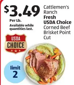 Aldi Cattlemen's Ranch Fresh USDA Choice Corned Beef Brisket offer