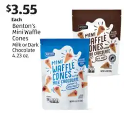 Aldi Benton's Mini Waffle Cones offer