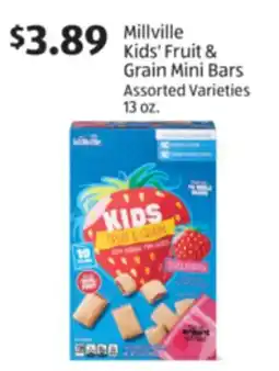 Aldi Millville Kids' Fruit & Grain Mini Bars offer