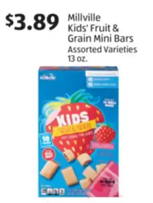 Aldi Millville Kids' Fruit & Grain Mini Bars offer