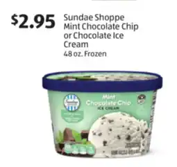 Aldi Sundae Shoppe Mint Chocolate Chip or Chocolate Ice Cream offer