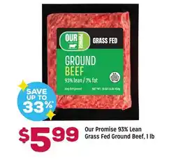 Grocery Outlet Our Promise 93% Lean Grass Fed Ground Beef, 1 lb offer