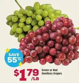Grocery Outlet Green or Red Seedless Grapes offer