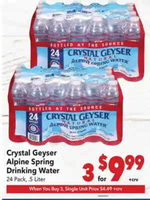 Vallarta Supermarkets Crystal Geyser Alpine Spring Drinking Water offer