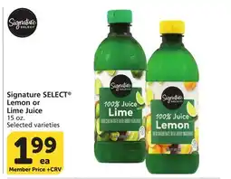 Albertsons Signature SELECT Lemon or Lime Juice offer