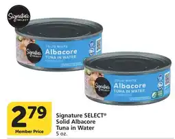 Albertsons Signature SELECT Solid Albacore Tuna in Water offer