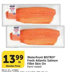 Albertsons Waterfront BISTRO Fresh Atlantic Salmon Fillet Skin On offer