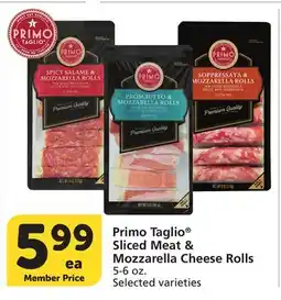 Albertsons Primo Taglio Sliced Meat & Mozzarella Cheese Rolls offer