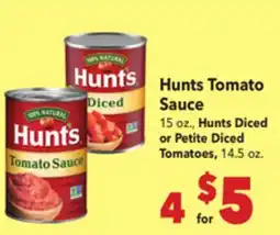 Vallarta Supermarkets Hunts Tomato Sauce offer