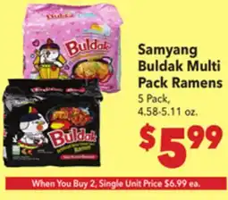 Vallarta Supermarkets Samyang Buldak Multi Pack Ramens offer