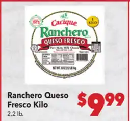 Vallarta Supermarkets Ranchero Queso Fresco Kilo offer