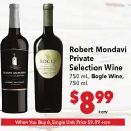 Vallarta Supermarkets Robert Mondavi Private Selection Wine offer