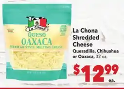 Vallarta Supermarkets La Chona Shredded Cheese offer
