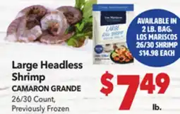Vallarta Supermarkets Large Headless Shrimp / CAMARON GRANDE offer