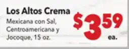 Vallarta Supermarkets Los Altos Crema offer