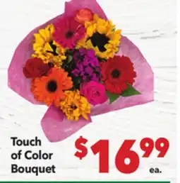 Vallarta Supermarkets Touch of Color Bouquet offer