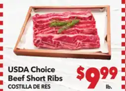Vallarta Supermarkets USDA Choice Beef Short Ribs / COSTILLA DE RES offer