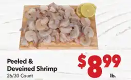 Vallarta Supermarkets Peeled & Deveined Shrimp offer