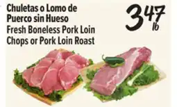 El Super Fresh Boneless Pork Loin Chops or Pork Loin Roast offer