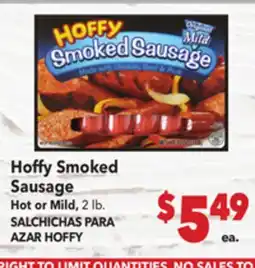 Vallarta Supermarkets Hoffy Smoked Sausage / SALCHICHAS PARA AZAR HOFFY offer