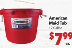 Vallarta Supermarkets American Maid Tub offer