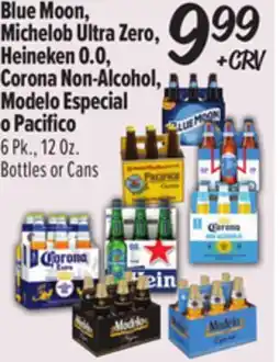 El Super Blue Moon, Michelob Ultra Zero, Heineken 0.0, Corona Non-Alcohol, Modelo Especial o Pacifico offer